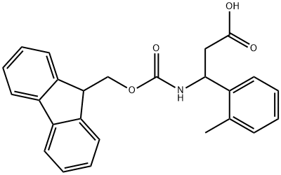 3-(9 H-FLUOREN-9-YLMETHOXYCARBONYLAMINO)-3-O-TOLYL-PROPIONIC ACID Structure