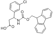3-(3-CHLORO-PHENYL)-3-(9 H-FLUOREN-9-YLMETHOXYCARBONYLAMINO)-PROPIONIC ACID 化学構造式