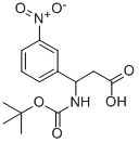 3-(BOC-氨基)-3-(3-硝基苯基)丙酸 结构式