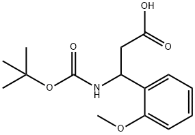 N-BOC-3-氨基-3-(2-甲氧基苯基)丙酸 结构式