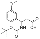 3-[(TERT-ブトキシカルボニル)アミノ]-3-(3-メトキシフェニル)プロパン酸 化学構造式