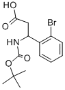 3-(2-Bromo-phenyl)-3-tert-butoxycarboxycarbonylamino-propionic acid Structure
