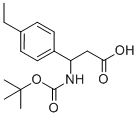 3-((叔-丁氧羰基)氨基)-3-(4-乙基苯基)丙酸 结构式