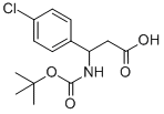 3-N-BOC-アミノ-3-(4-クロロフェニル)プロピオン酸 化学構造式