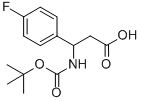 3-[(TERT-BUTOXYCARBONYL)AMINO]-3-(4-FLUOROPHENYL)PROPANOIC ACID, 284493-72-7, 结构式