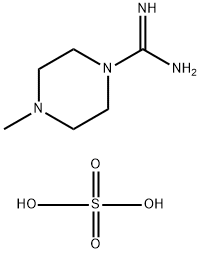 4-甲基哌嗪-1-甲脒半硫酸盐, 28457-20-7, 结构式