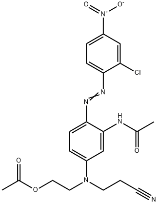 乙酸-2-[[3-乙酰氨基-4-[(2-氯-4-硝基苯基)偶氮]苯基](2-氰乙基)氨基]乙酯, 28462-17-1, 结构式