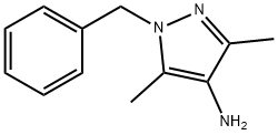 1-ベンジル-3,5-ジメチル-1H-ピラゾール-4-アミン 化学構造式