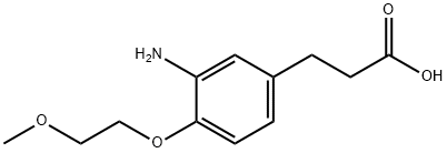 3-[3-AMINO-4-(2-METHOXYETHOXY)PHENYL]PROPANOIC ACID Struktur