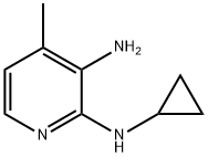 N2-シクロプロピル-4-メチル-2,3-ピリジンジアミン 化学構造式