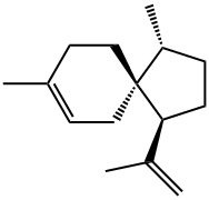 (1R,4S,5R)-1,8-Dimethyl-4-(1-methylethenyl)spiro[4.5]dec-7-ene 结构式