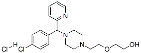 2-[2-[4-(p-chloro-alpha-2-pyridylbenzyl)piperazin-1-yl]ethoxy]ethanol hydrochloride 结构式