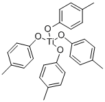 チタン(IV)テトラ(メチルフェノラート) 化学構造式
