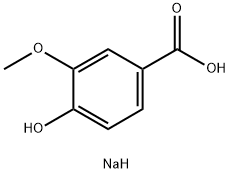 4-羟基-3-甲氧基苯甲酸钠 结构式