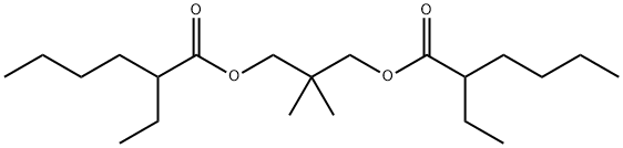 ビス(2-エチルヘキサン酸)2,2-ジメチル-1,3-プロパンジイル 化学構造式