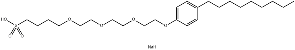 1-Butanesulfonic acid, 4-[2-[2-[2-(4-nonylphenoxy)ethoxy] ethoxy]ethoxy]-, sodium salt Structure