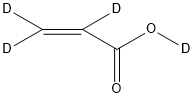 アクリル酸-D4 化学構造式