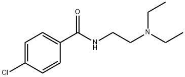 N-[2-(ジエチルアミノ)エチル]-4-クロロベンズアミド 化学構造式