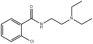 2-氯-N-[2-(二乙氨基)乙基]苯甲酰胺, 2852-24-6, 结构式