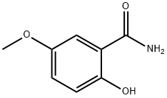 2-ヒドロキシ-5-メトキシベンズアミド 化学構造式