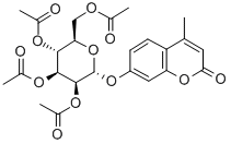 4-甲基伞形酮 2,3,4,6-O-四乙酰基-ALPHA-D-吡喃甘露糖苷 结构式