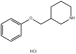 3-(フェノキシメチル)ピペリジン塩酸塩 化学構造式