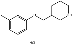 3-[(3-METHYLPHENOXY)METHYL]PIPERIDINEHYDROCHLORIDE Structure