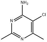 4-アミノ-5-クロロ-2,6-ジメチルピリミジン 化学構造式