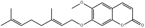 7-ゲラニルオキシ-6-メトキシクマリン 化学構造式
