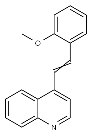 Methyl 2-(2-(4-quinolinyl)vinyl)phenyl ether Structure