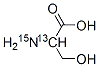L-SERINE-2-13C-15N,285977-90-4,结构式