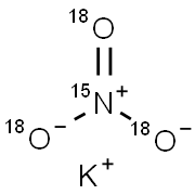 POTASSIUM NITRATE-15N-18O3  98+ ATOM % Structure