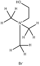 臭化コリン‐D9(N,N,N‐トリメチル‐D9) 化学構造式