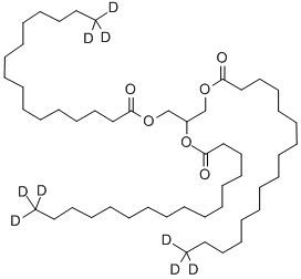 トリ(ヘキサデカン酸-16,16,16-D3)グリセリル 化学構造式