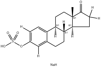 雌酮-D4 3-硫酸酯钠盐,285979-80-8,结构式