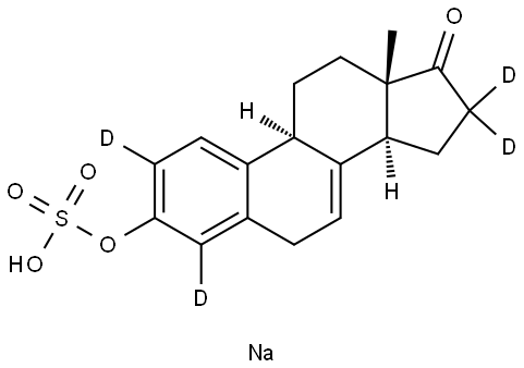 エキリン‐2,4,16,16‐D4硫酸ナトリウム 化学構造式