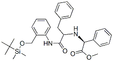 Benzeneacetic acid, alpha-[[2-[[2-[[[(1,1-dimethylethyl)dimethylsilyl]oxy]methyl]phenyl]amino]-2-oxo-1-(phenylmethyl)ethyl]amino]-, methyl ester, (alphaS)- (9CI) Structure