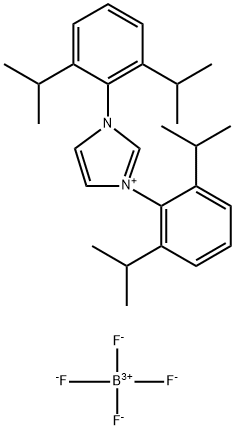 1,3-BIS-(2,6-DIISOPROPYLPHENYL)-IMIDAZOLIUM TETRAFLUOROBORATE Structure