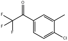 4'-クロロ-3'-メチル-2,2,2-トリフルオロアセトフェノン 化学構造式