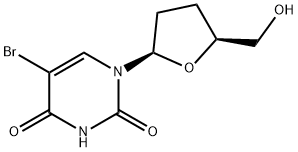 5-ブロモ-2',3'-ジデオキシウリジン 化学構造式