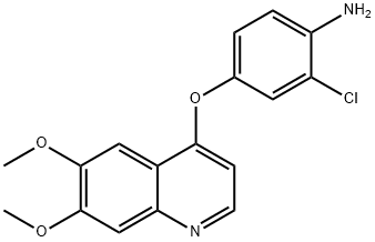 2-氯-4-(6,7-二甲氧基-4-基氧基)苄胺, 286371-44-6, 结构式