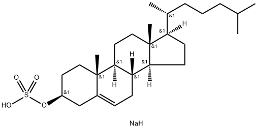 胆固醇硫酸酯钠盐, 2864-50-8, 结构式