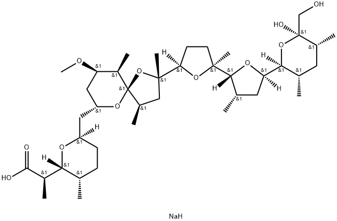 尼日利亚菌素钠盐,28643-80-3,结构式