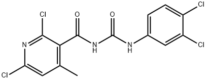 N-[(2,6-DICHLORO-4-METHYL-3-PYRIDYL)CARBONYL]-N'-(3,4-DICHLOROPHENYL)UREA Struktur