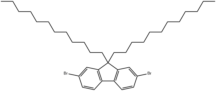 2,7-ジブロモ-9,9-ジドデシルフルオレン 化学構造式