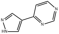 4-(1H-ピラゾール-4-イル)ピリミジン 化学構造式