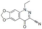 1-エチル-1,4-ジヒドロ-4-オキソ-[1,3]ジオキソロ[4,5-g]シンノリン-3-カルボニトリル 化学構造式