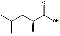 (S)-2-クロロ-4-メチル吉草酸 化学構造式
