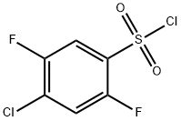 4-クロロ-2,5-ジフルオロベンゼンスルホニルクロリド 化学構造式