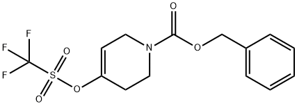 1(2H)-Pyridinecarboxylic acid, 3,6-dihydro-4-[[(trifluoroMethyl)sulfonyl]oxy]-, phenylMethyl ester Structure
